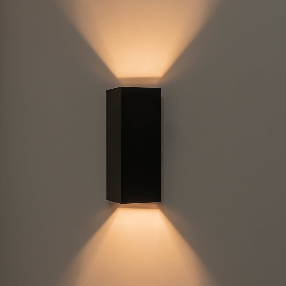 Applique da esterno a LED rettangolare nera minimalista moderna IP54