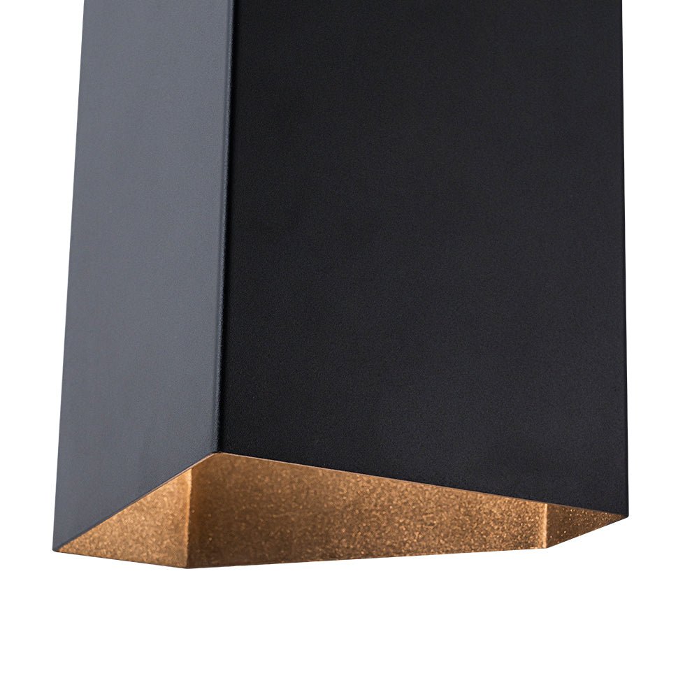 Applique da esterno a LED rettangolare nera minimalista moderna IP54