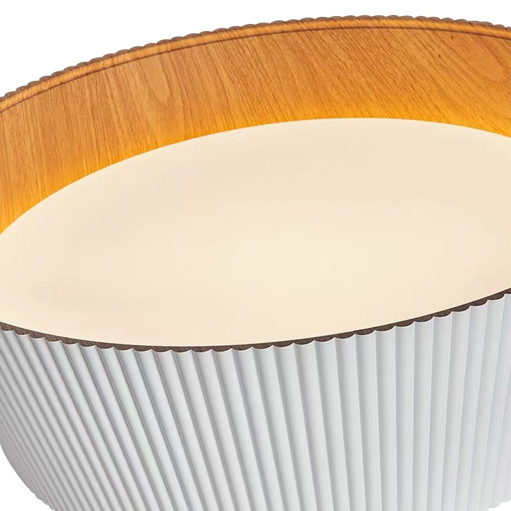 Moderno Minimalista Lampada da Soffitto a LED Conica con Finitura in Legno