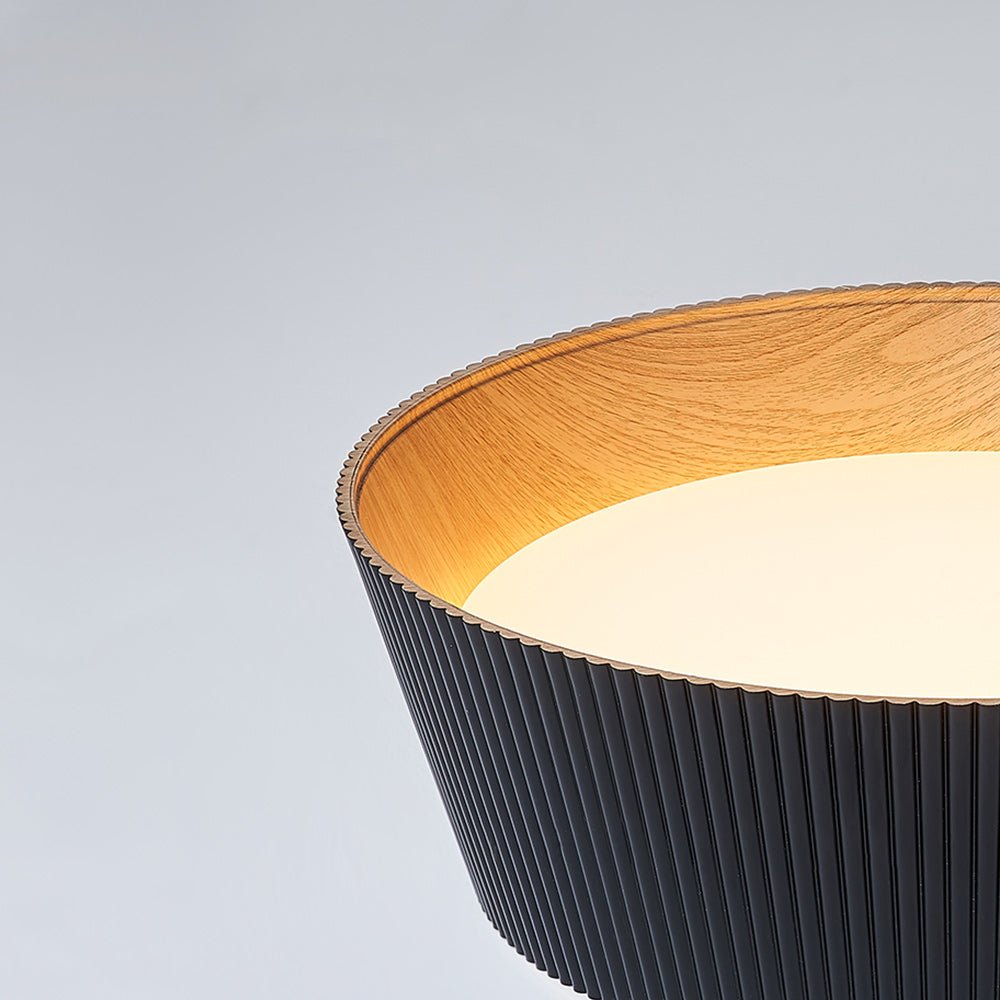 Moderno Minimalista Lampada da Soffitto a LED Conica con Finitura in Legno