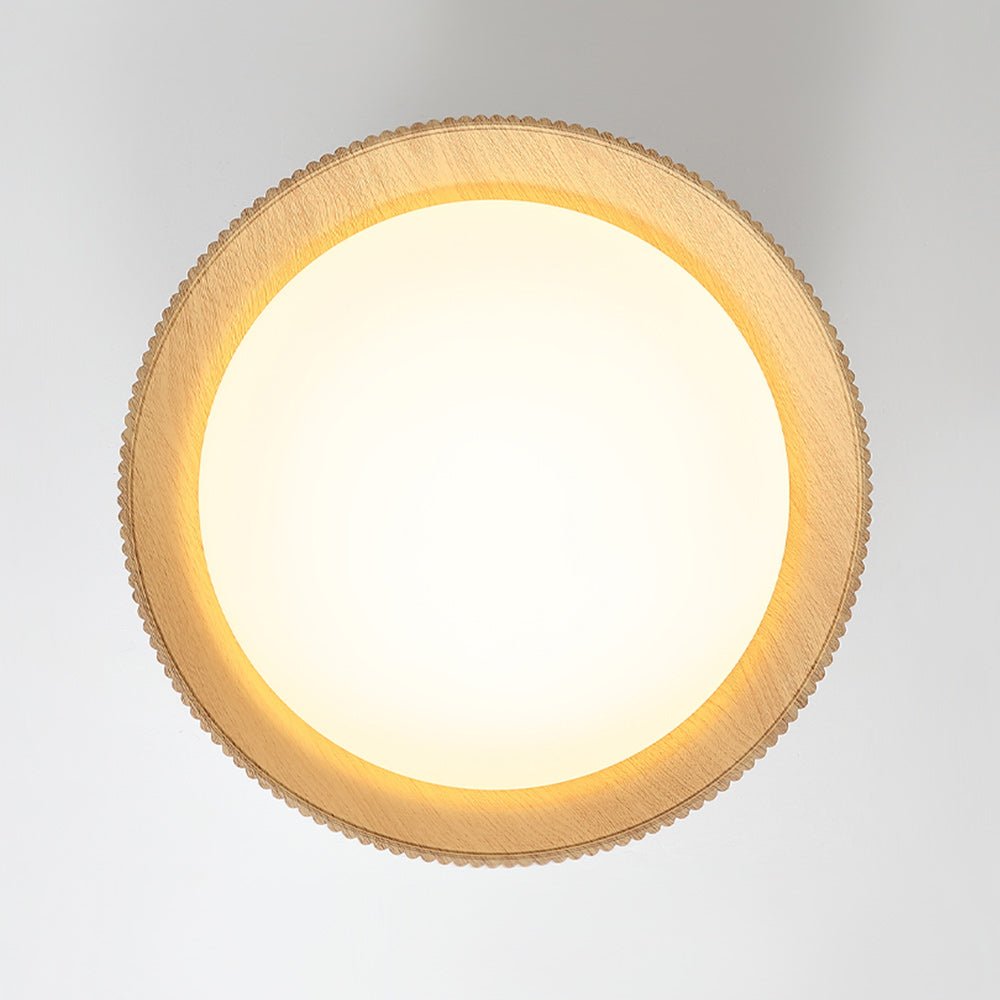 Moderno Minimalista Lampada da Soffitto a LED Conica con Finitura in Legno