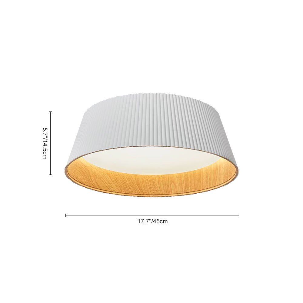 Moderno Minimalista Lampada da Soffitto a LED Conica con Finitura in Legno