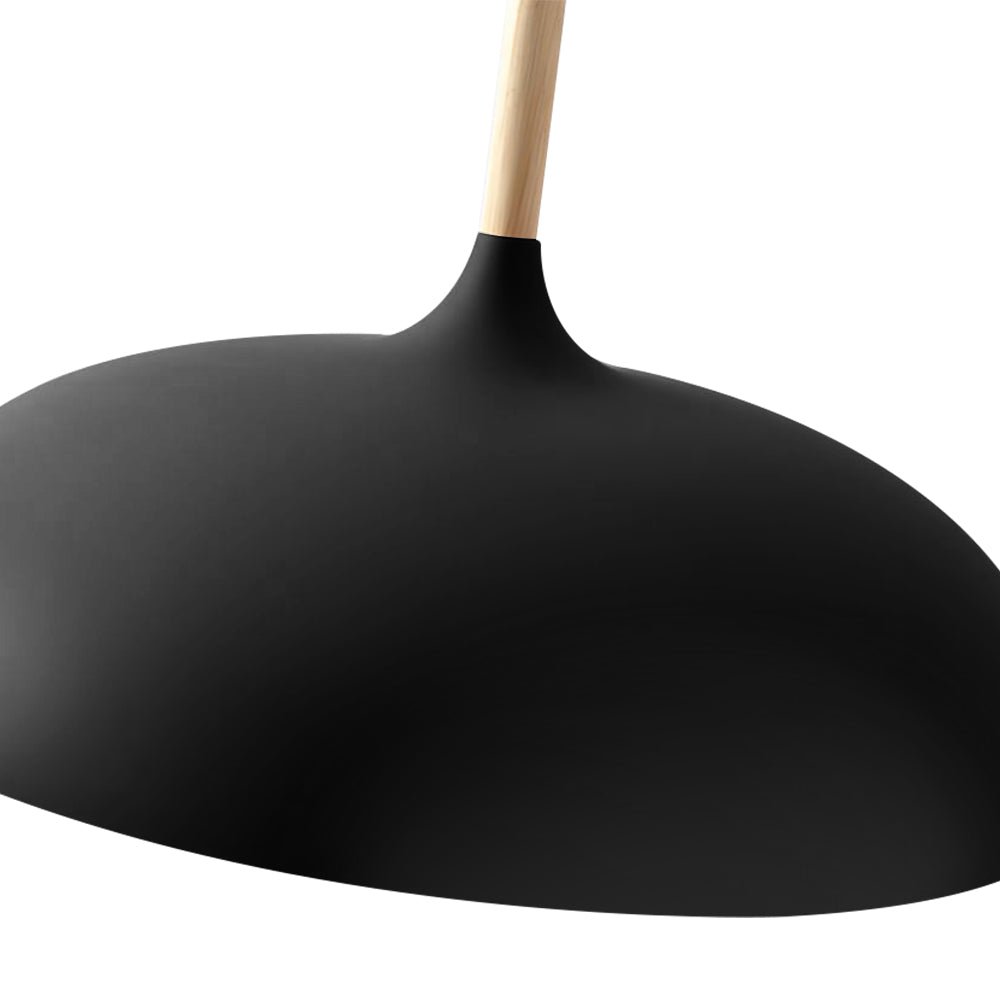 Moderna Nordic Lampada a Sospensione con Accenti in Legno a Cupola da 1 Luce
