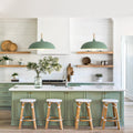 Moderna Nordic Lampada a Sospensione con Accenti in Legno a Cupola da 1 Luce