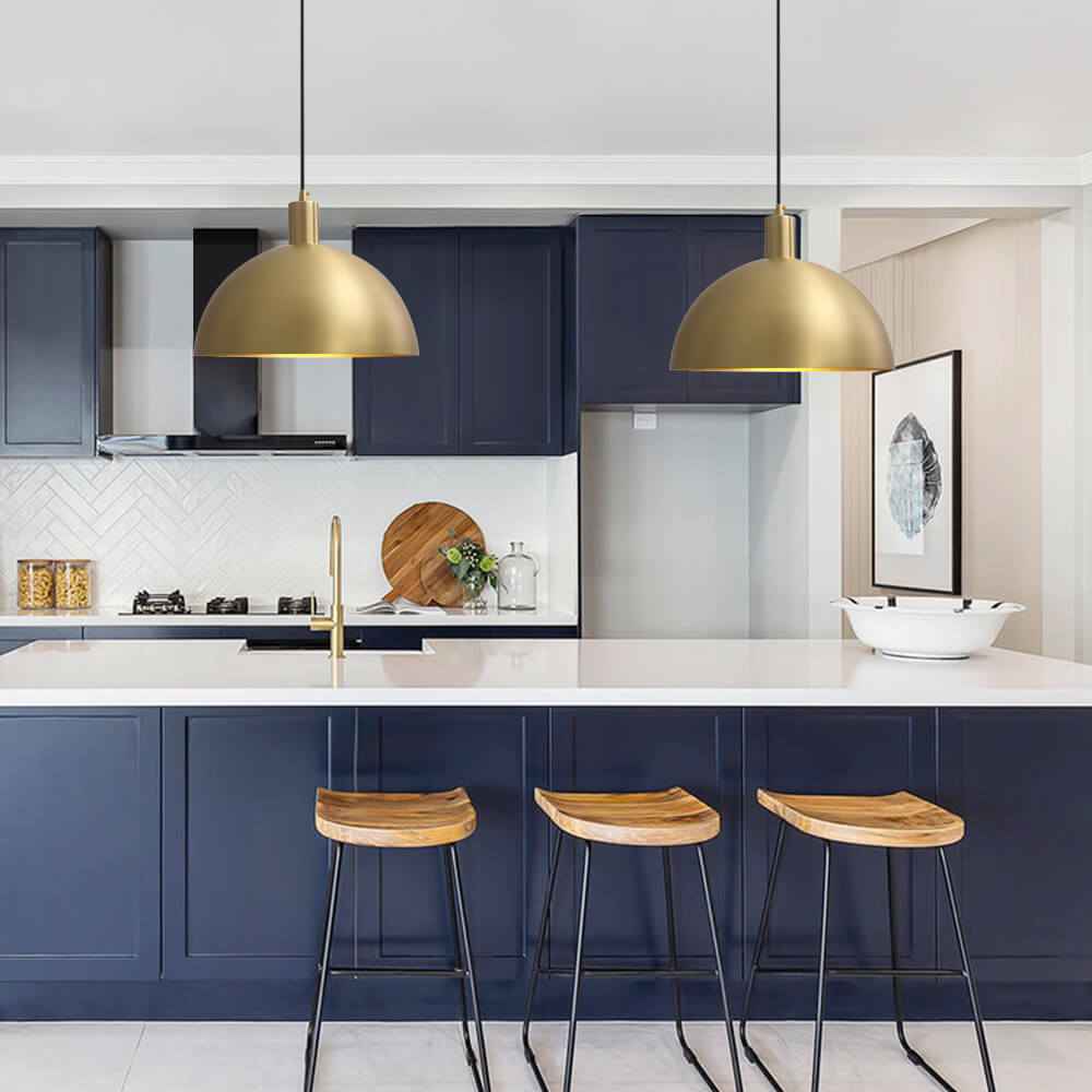 Lampada a Sospensione Industriale in Metallo Stile Mid-Century Modern