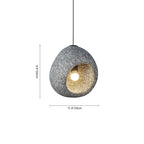 Sospensione Wabi Sabi a Forma di Grotta con 1 Luce per Tavolo da Pranzo