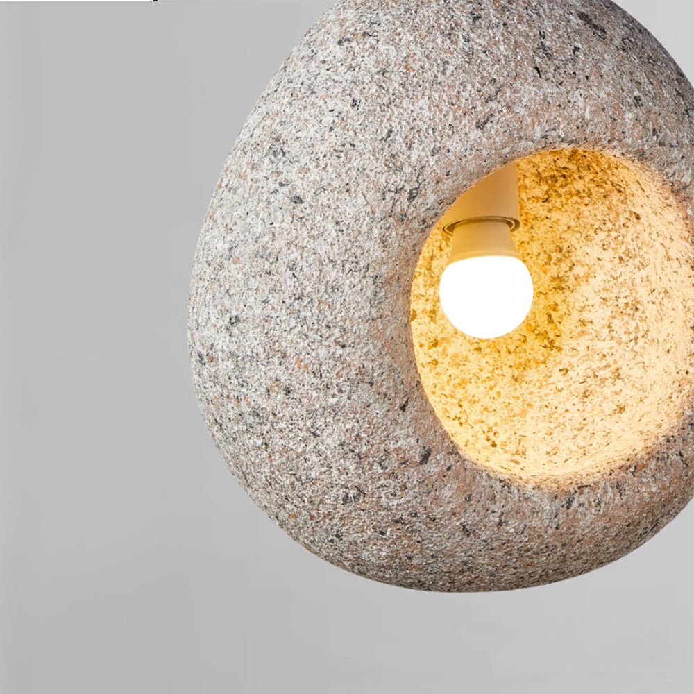 Sospensione Wabi Sabi a Forma di Grotta con 1 Luce per Tavolo da Pranzo