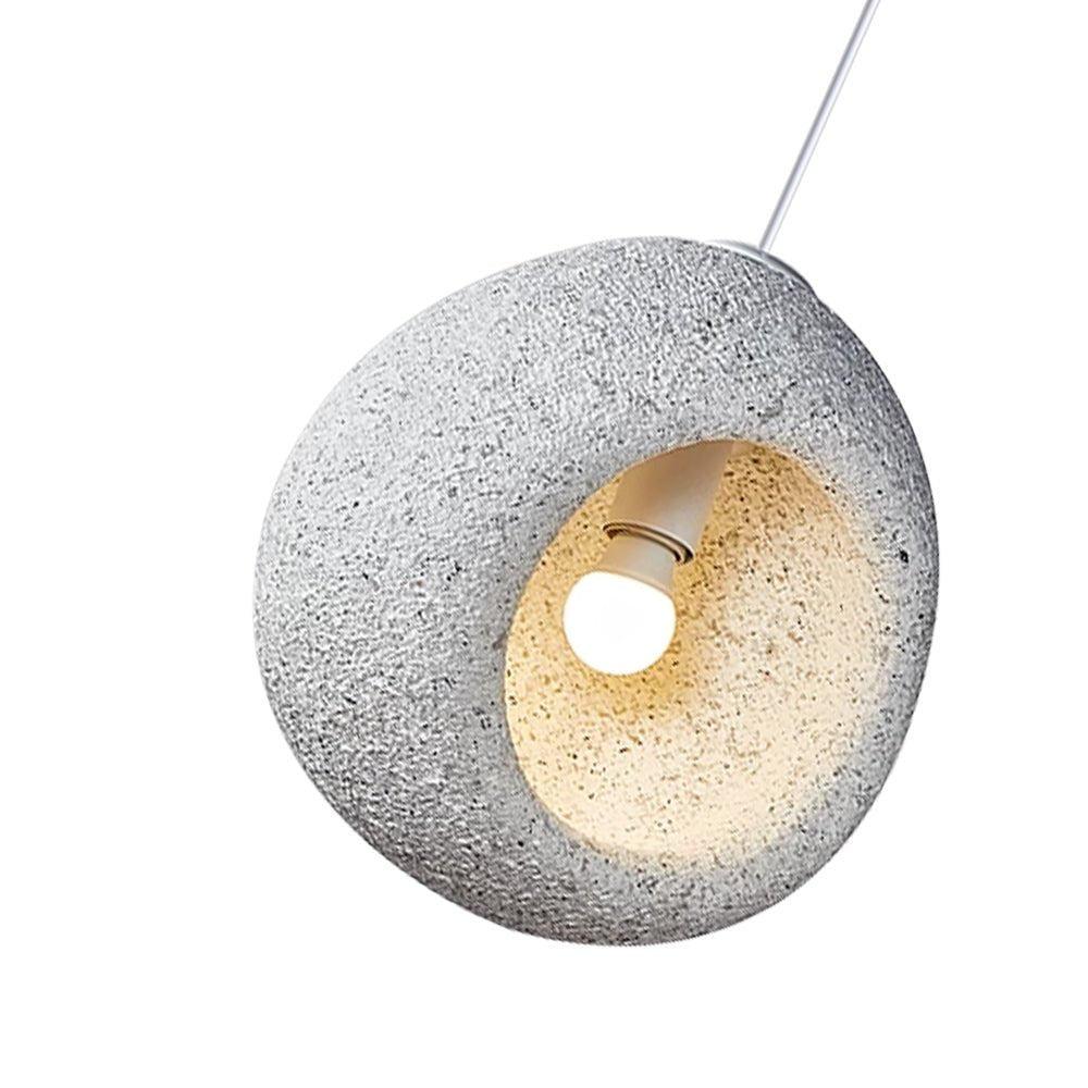 Sospensione Wabi Sabi a Forma di Grotta con 1 Luce per Tavolo da Pranzo
