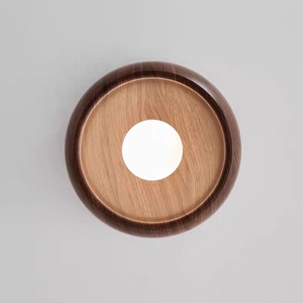 Nordic 1-Light Globo in Vetro Crema Rotondo Montato a Soffitto in Resina