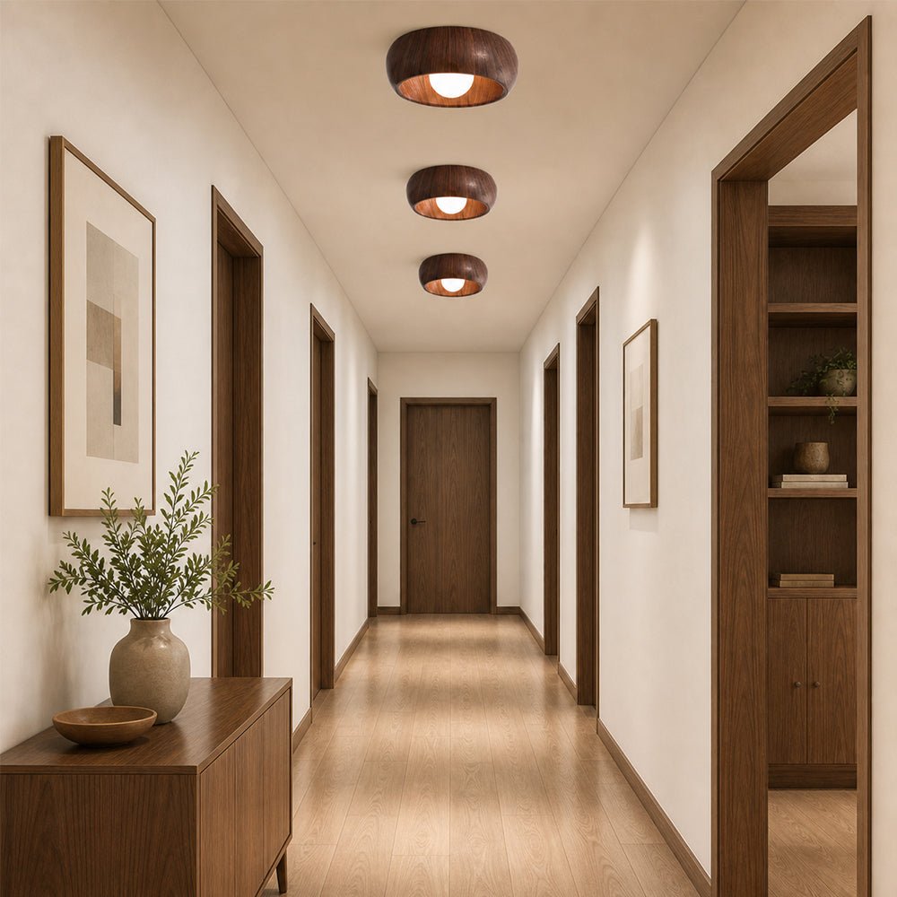 Nordic 1-Light Globo in Vetro Crema Rotondo Montato a Soffitto in Resina