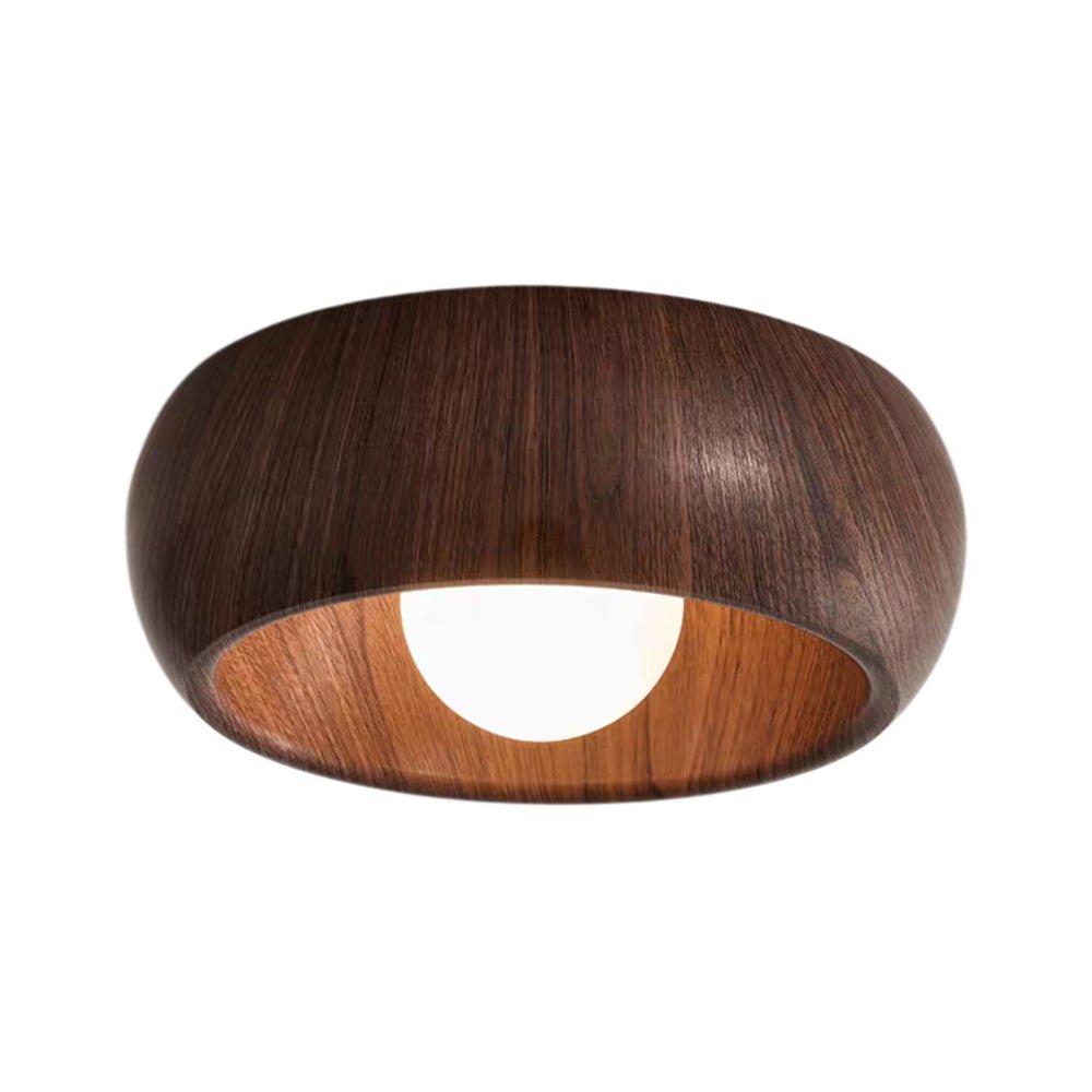 Nordic 1-Light Globo in Vetro Crema Rotondo Montato a Soffitto in Resina