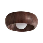 Nordic 1-Light Globo in Vetro Crema Rotondo Montato a Soffitto in Resina