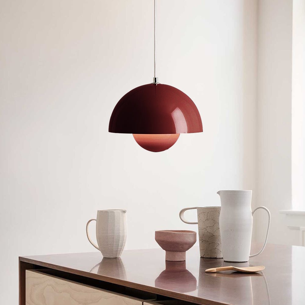 Lampada a sospensione fungo fiore danese 1 luce design nordico per cucina