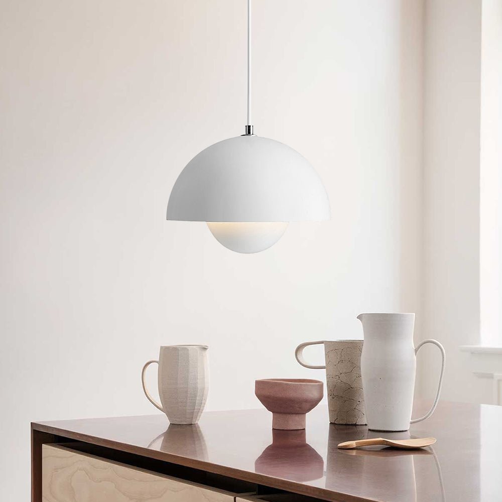 Lampada a sospensione fungo fiore danese 1 luce design nordico per cucina