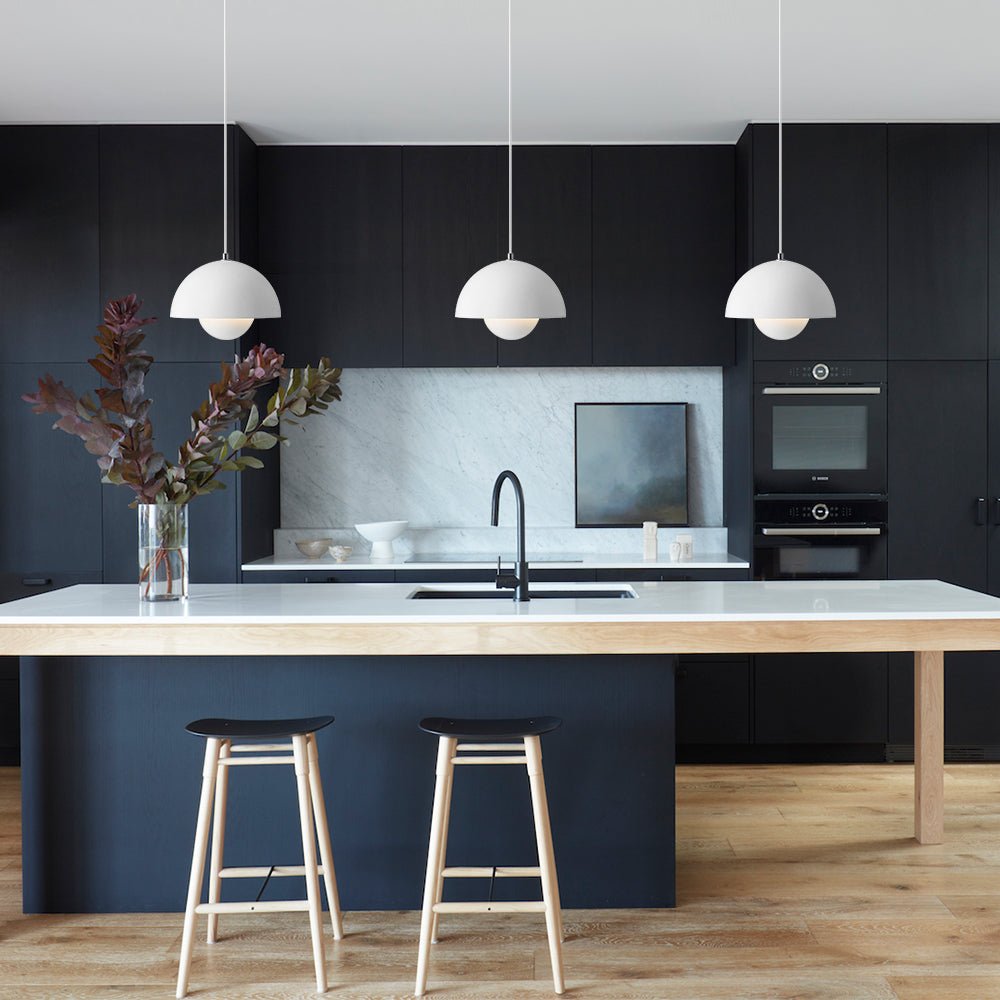 Lampada a sospensione fungo fiore danese 1 luce design nordico per cucina