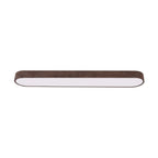 Nordico Plafoniera LED Ovale a 1 Luce con Accento in Legno