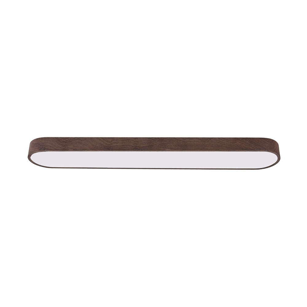 Nordico Plafoniera LED Ovale a 1 Luce con Accento in Legno