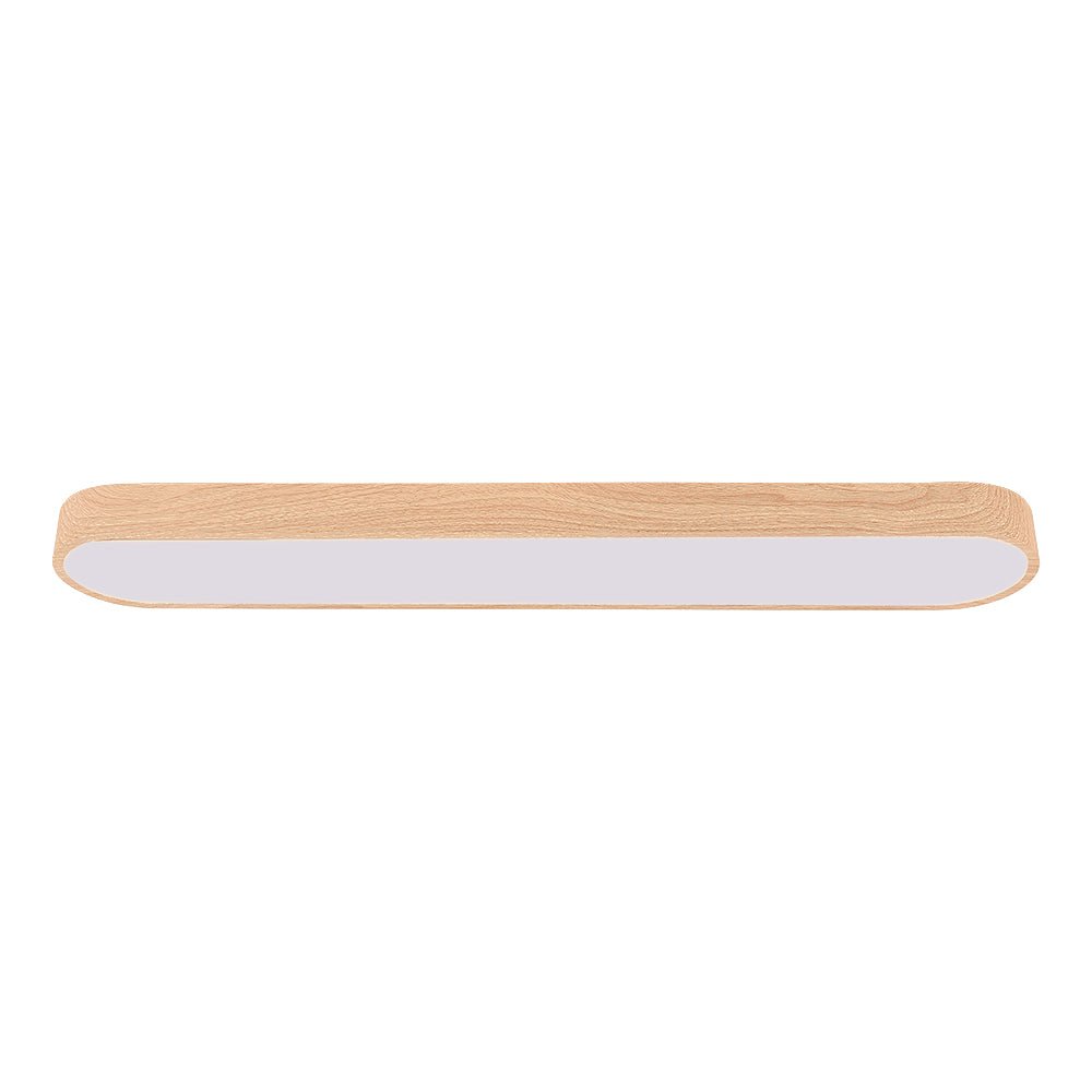 Nordico Plafoniera LED Ovale a 1 Luce con Accento in Legno