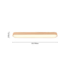 Nordico Plafoniera LED Ovale a 1 Luce con Accento in Legno