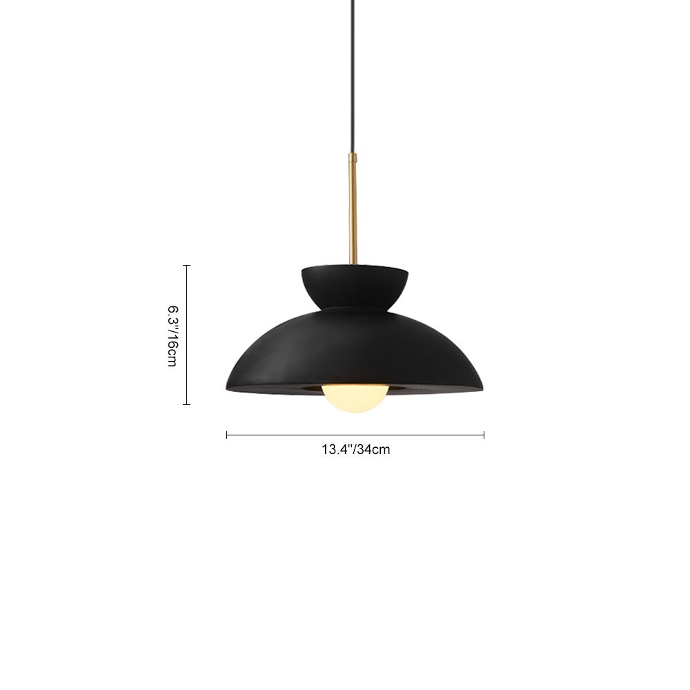 Lampadario a Cupola in Resina con 1 Luce per Isola Cucina