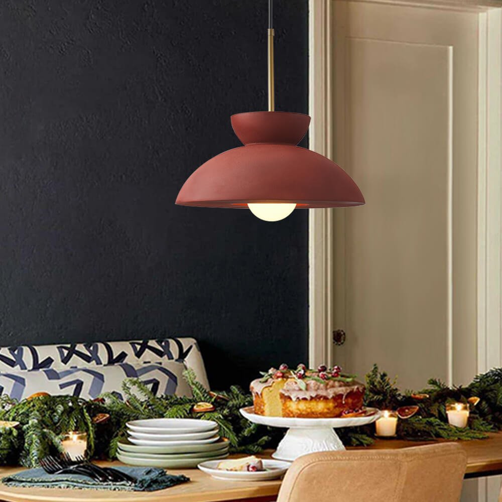 Lampadario a Cupola in Resina con 1 Luce per Isola Cucina