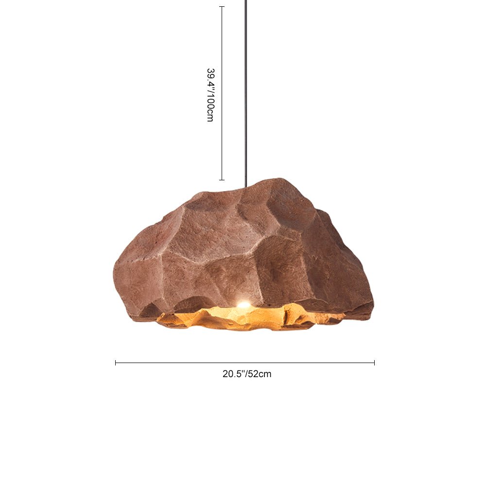 Lampada a sospensione a forma di roccia Nordic 1 luce