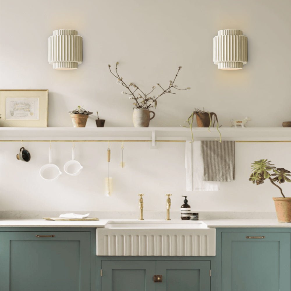 Nordic Cream Stile Applique a Cilindro con 1 Luce
