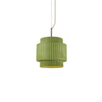 Lampada a sospensione a tamburo a 1 luce in stile Nordic Cream