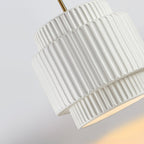Lampada a sospensione a tamburo a 1 luce in stile Nordic Cream