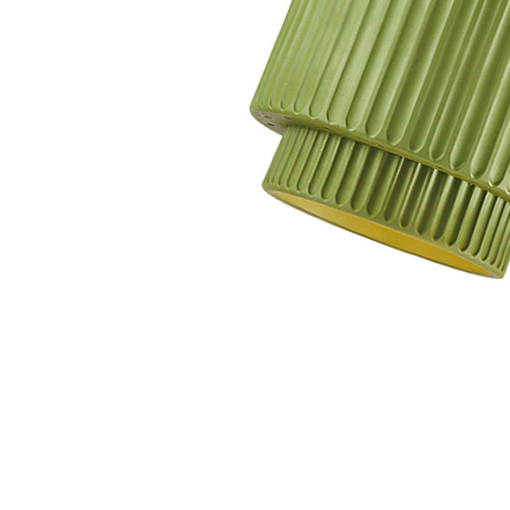 Lampada a sospensione a tamburo a 1 luce in stile Nordic Cream