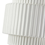 Lampada a sospensione a tamburo a 1 luce in stile Nordic Cream