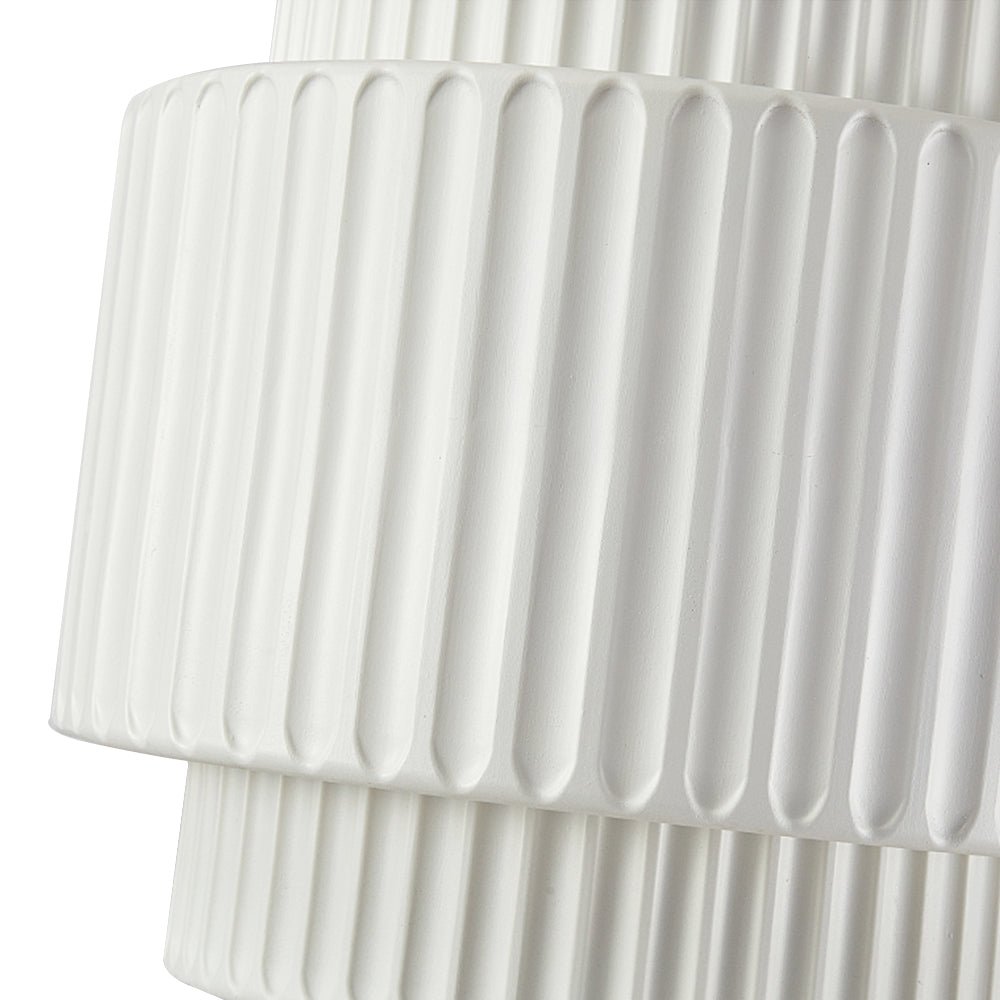 Lampada a sospensione a tamburo a 1 luce in stile Nordic Cream