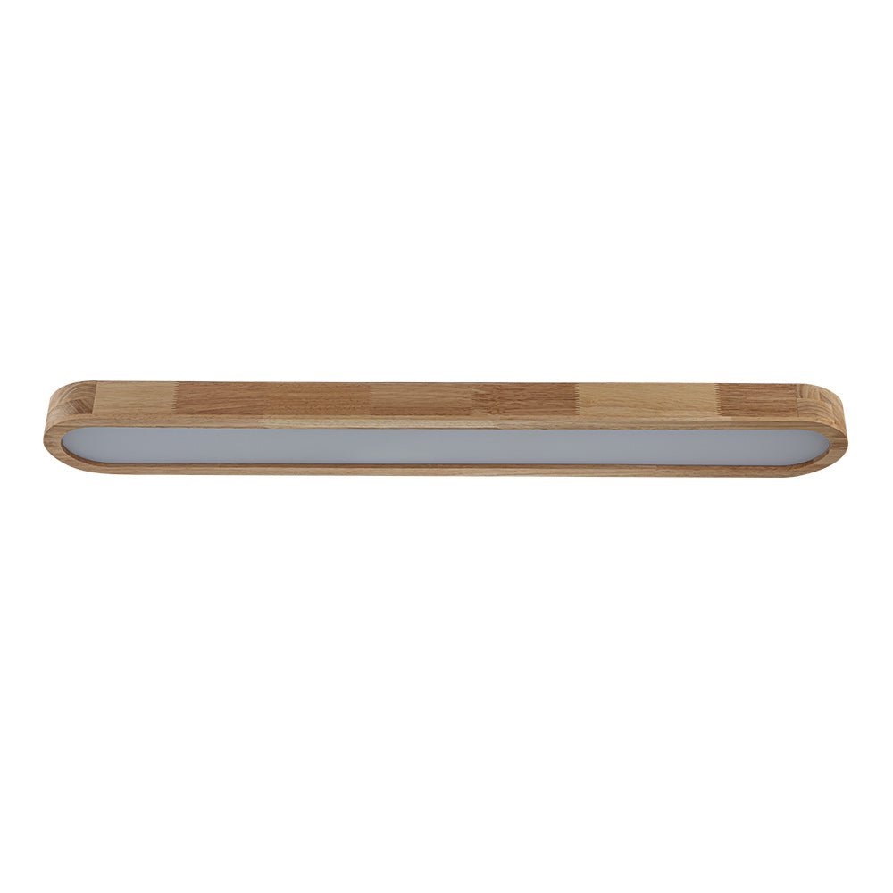 Lampada da soffitto ovale in legno LED dimmerabile nordica