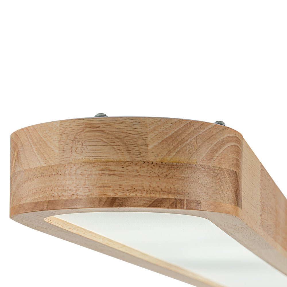 Lampada da soffitto ovale in legno LED dimmerabile nordica