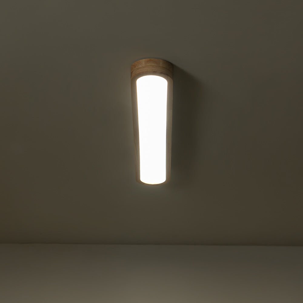 Lampada da soffitto ovale in legno LED dimmerabile nordica