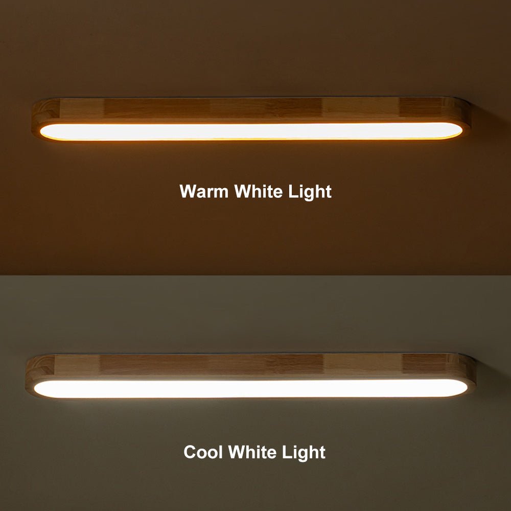 Lampada da soffitto ovale in legno LED dimmerabile nordica