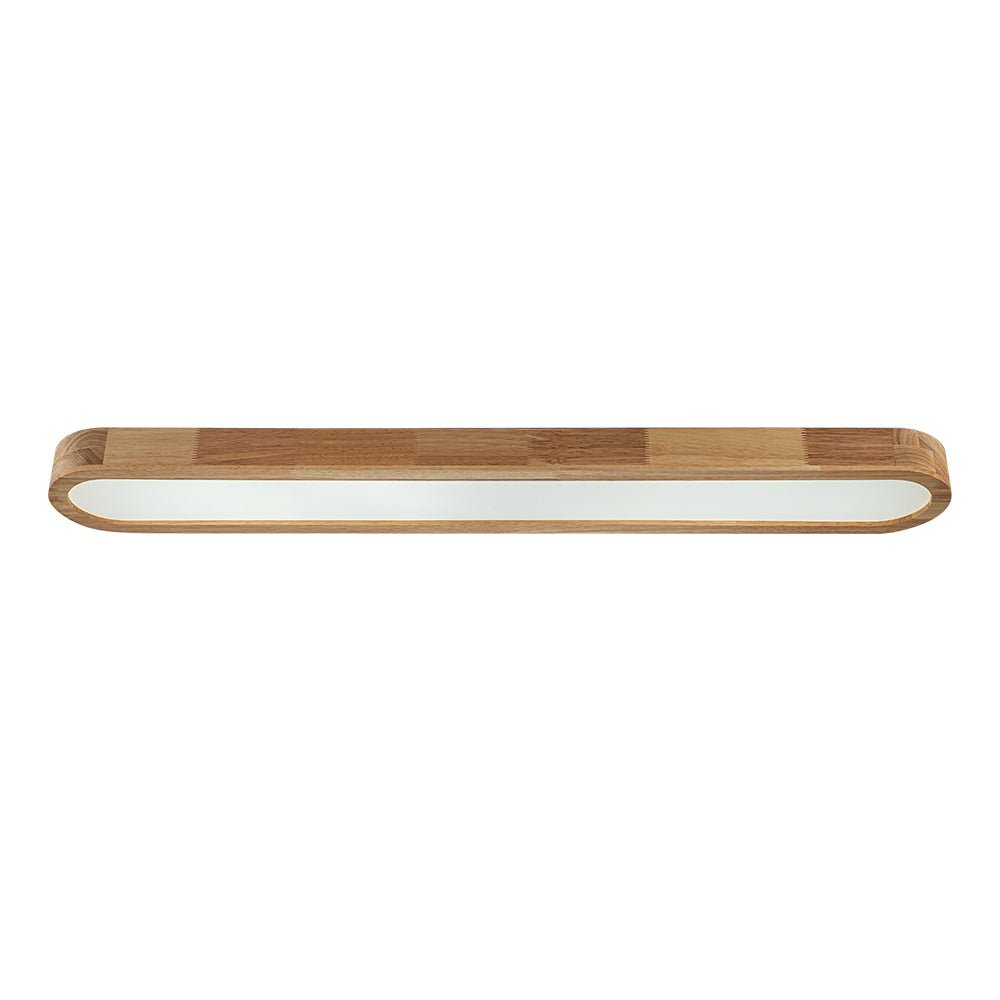 Lampada da soffitto ovale in legno LED dimmerabile nordica