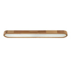 Lampada da soffitto ovale in legno LED dimmerabile nordica