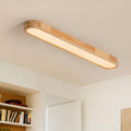 Lampada da soffitto ovale in legno LED dimmerabile nordica