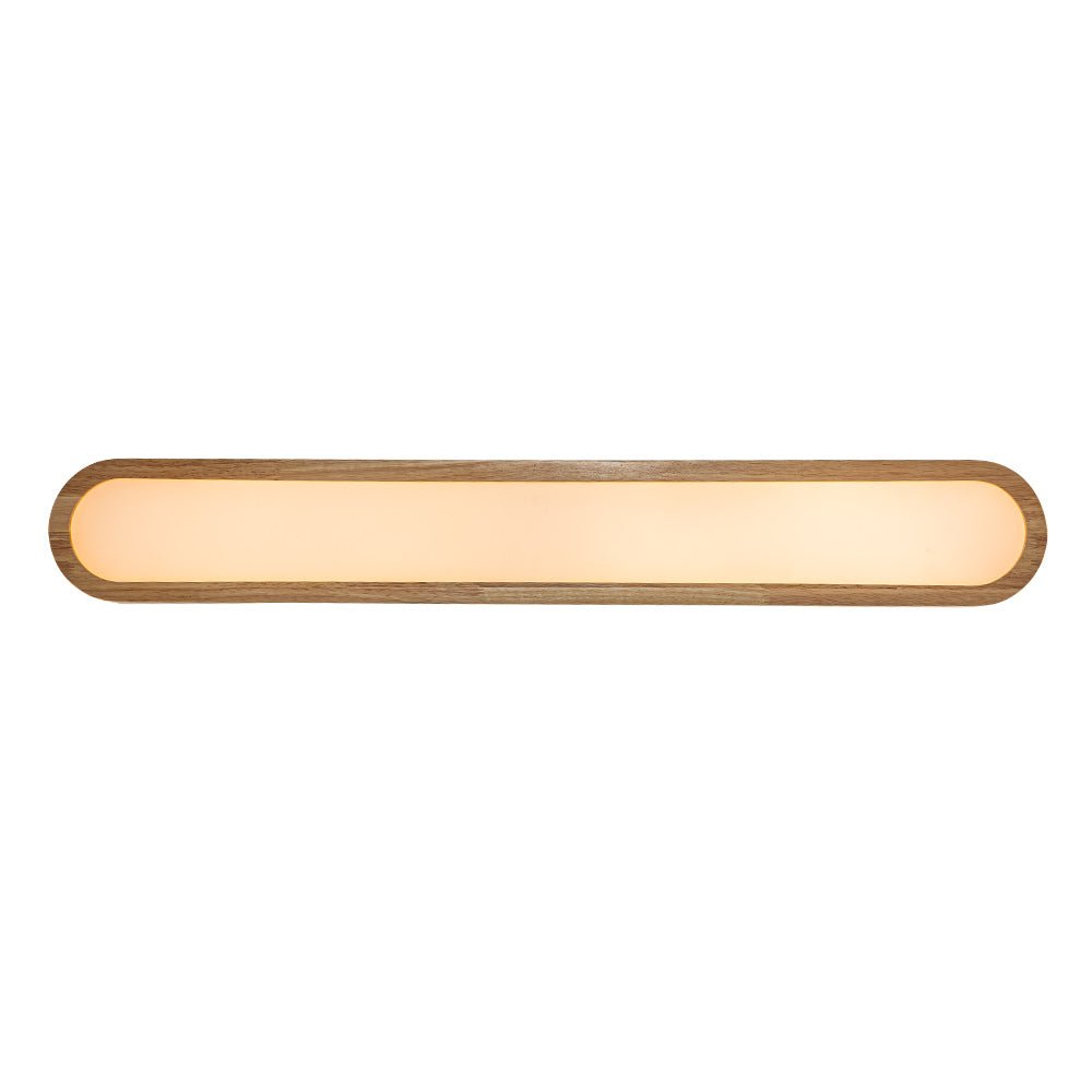 Lampada da soffitto ovale in legno LED dimmerabile nordica
