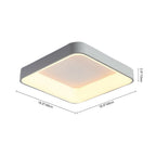 Lampada da soffitto a LED quadrata piatta nordica