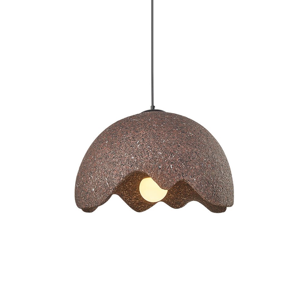 Sospensione Wabi Sabi a Cupola Maculata con 1 Luce Fatta a Mano Nordica