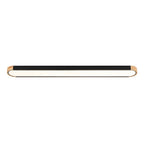 Plafoniera LED Ovale con Accento in Legno