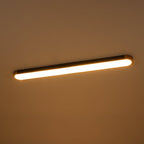 Plafoniera LED Ovale con Accento in Legno