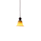 Lampada a sospensione in vetro a forma di fiore con gradiente a 1 luce