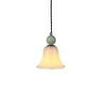 Lampada a sospensione in vetro a forma di fiore con gradiente a 1 luce