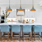 Retro 1-Light Handcrafted Paint Dome Pendant Light