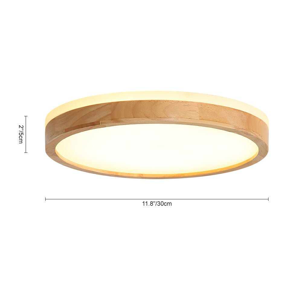 Lampada da soffitto a LED dimmerabile con accentuazione in legno Scandinavia