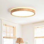 Lampada da soffitto a LED dimmerabile con accentuazione in legno Scandinavia