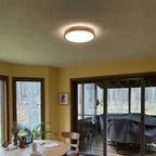 Lampada da soffitto a LED dimmerabile con accentuazione in legno Scandinavia
